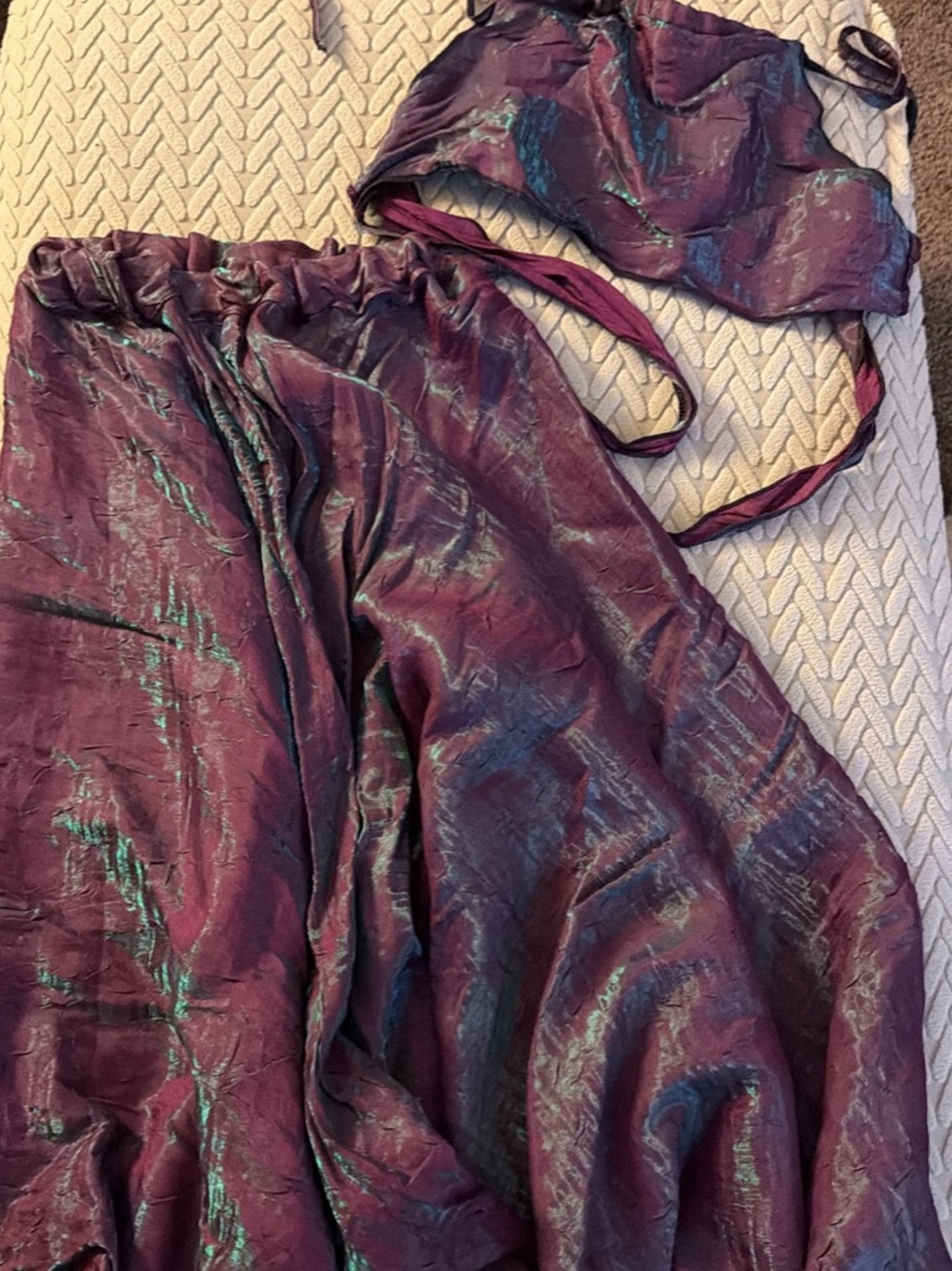 Girl's Iridescent Purple Halter / Skirt set /renaissance festival Out fit